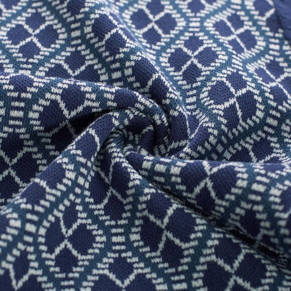 Men's Polo Shirts 70s Vintage Shirts Contrast Knitted Polo Shirts - Picture 5 of 8